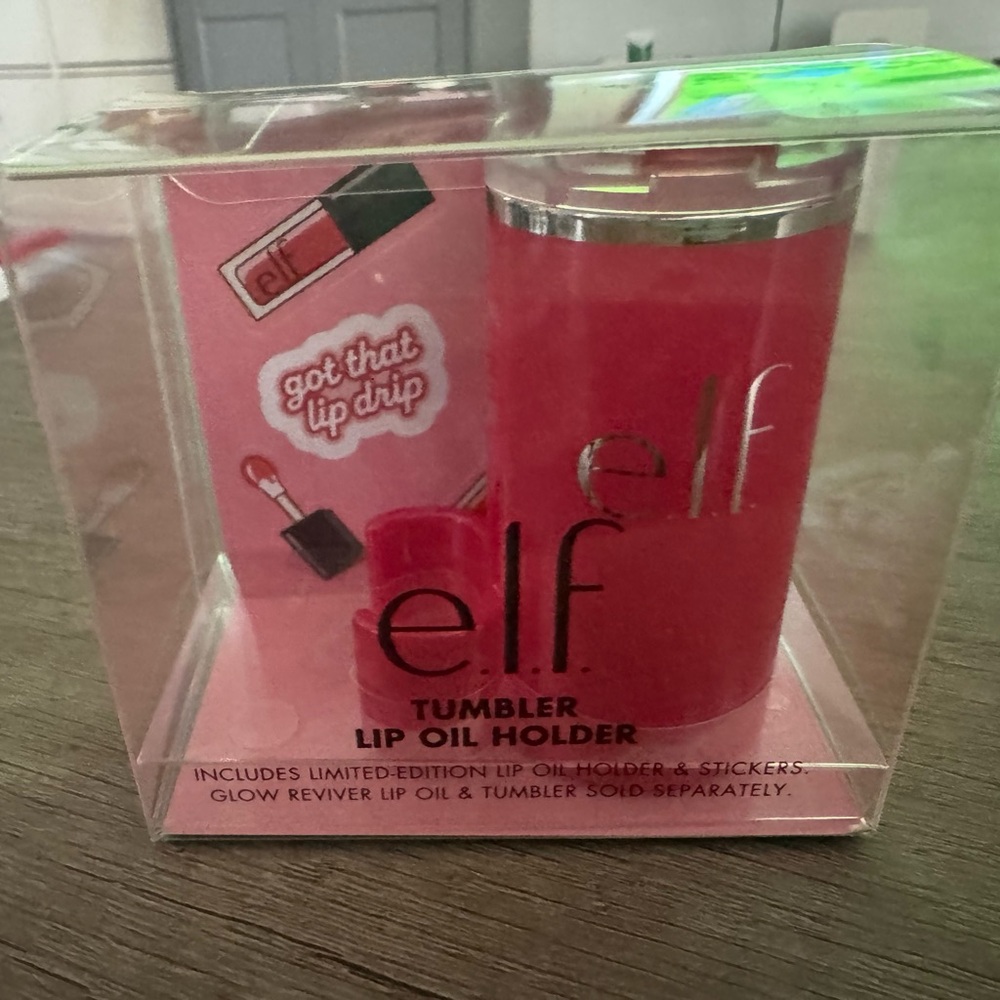 ELF Pink Tumbler Lip Oil Holder